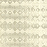 Schumacher Chinois Fret Pewter Wallpaper