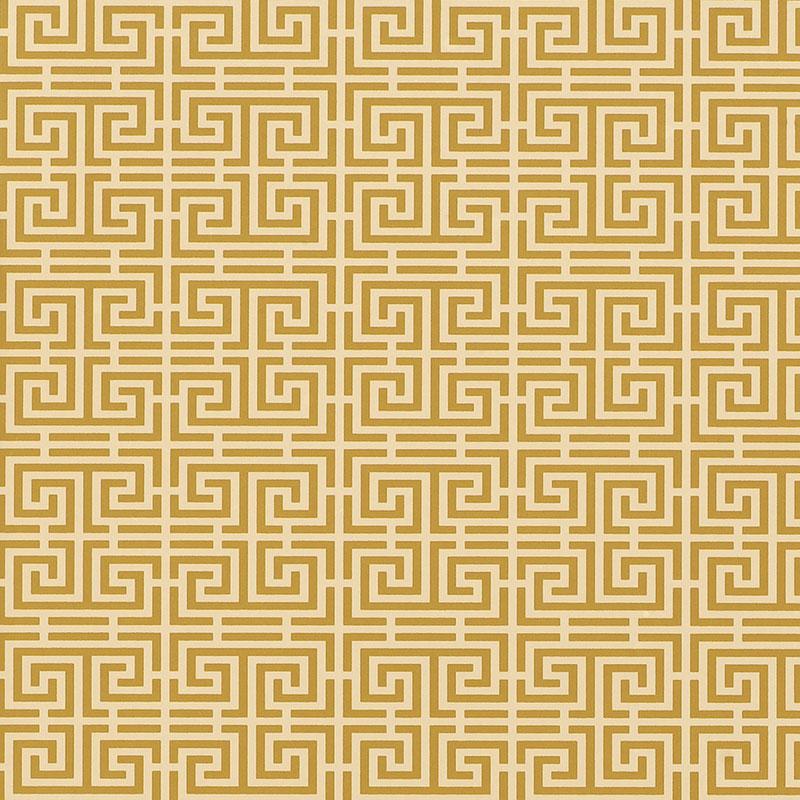 Schumacher Chinois Fret Sand Wallpaper