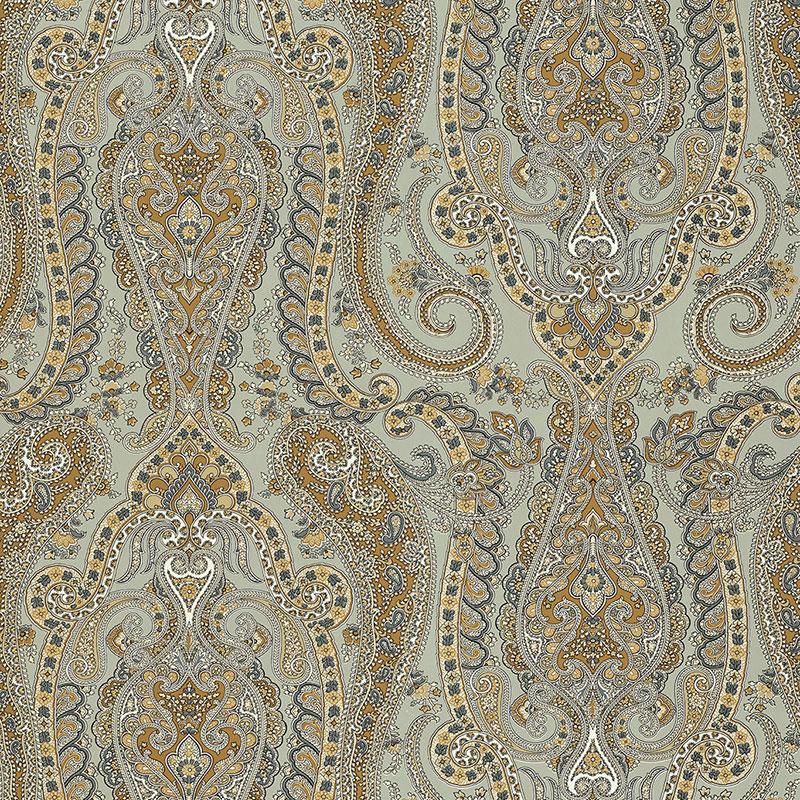 Schumacher Isabella Paisley Mineral Wallpaper