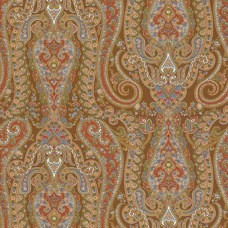 Schumacher Isabella Paisley Mink Wallpaper