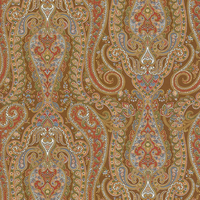 Schumacher Isabella Paisley Mink Wallpaper
