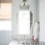 Schumacher Summer Palace Fret Mineral Wallpaper
