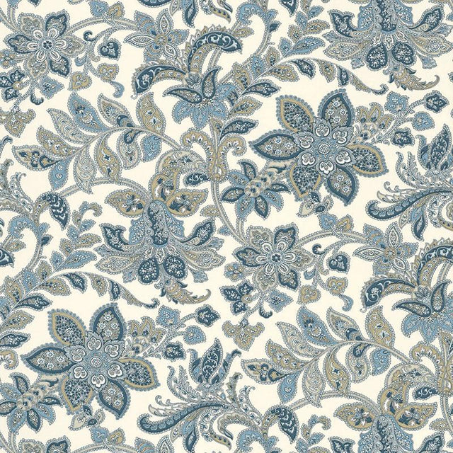 Schumacher Corsini Paisley Porcelain Wallpaper