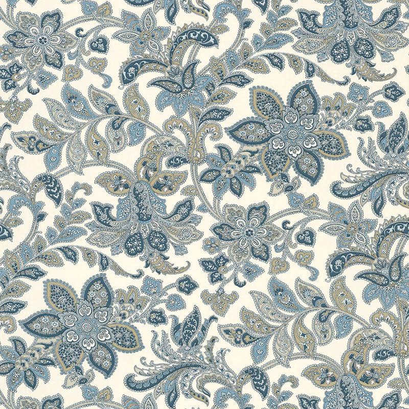 Schumacher Corsini Paisley Porcelain Wallpaper
