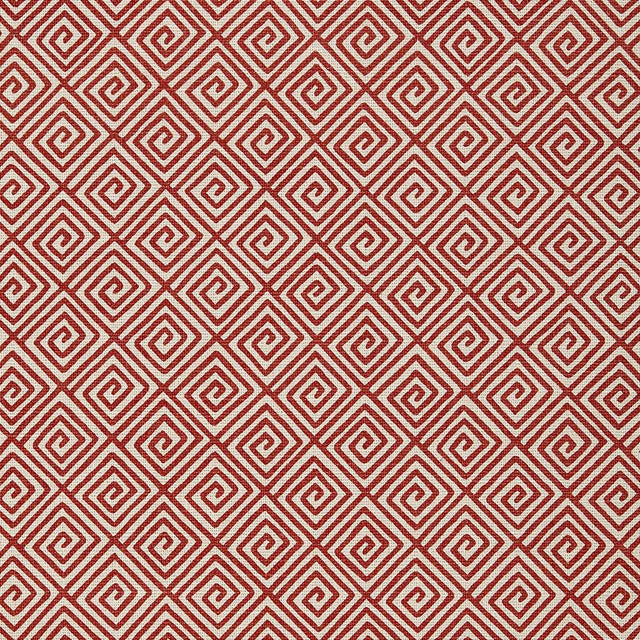 Schumacher Greek Key Ruby Fabric