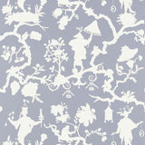 Schumacher Shantung Silhouette Print Wisteria Wallpaper