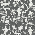 Schumacher Shantung Silhouette Print Smoke Wallpaper