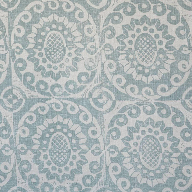 Lee Jofa PINEAPPLE ON OATMEAL AQUA Fabric