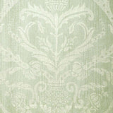 Schumacher Masaccio Damask Aqua Wallpaper