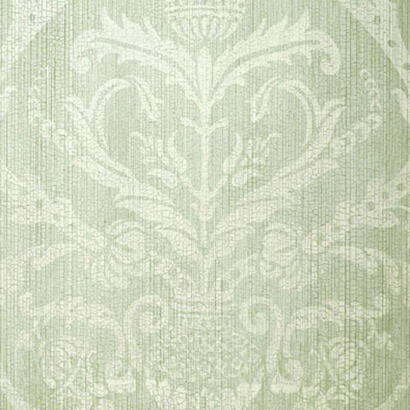 Schumacher Masaccio Damask Aqua Wallpaper