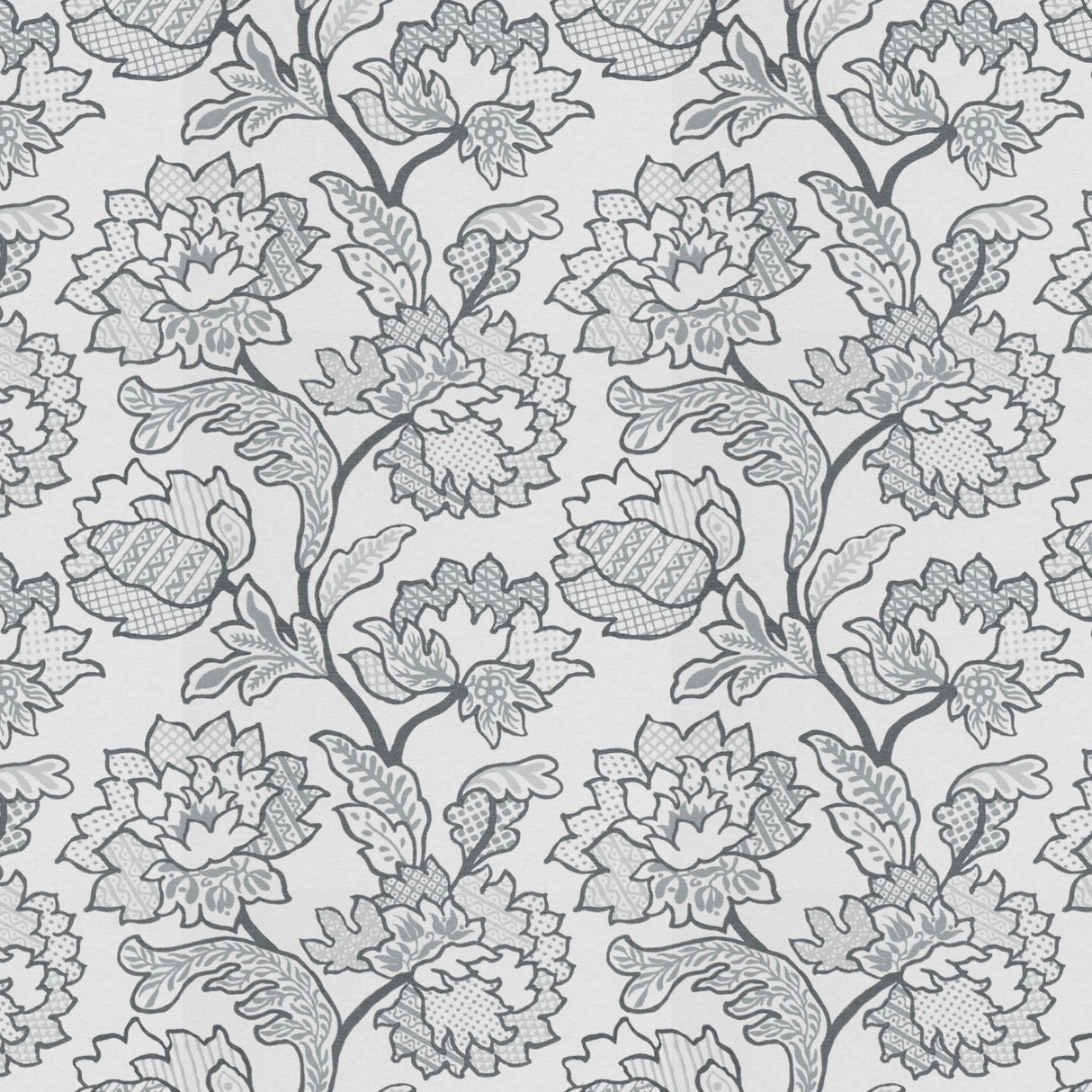 Kravet GEO FLORAL PLATINUM Fabric