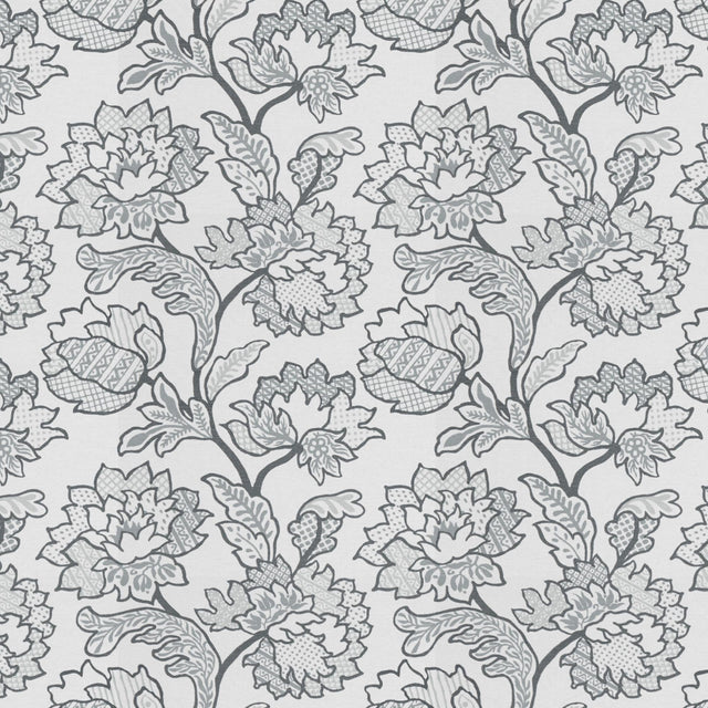 Kravet GEO FLORAL PLATINUM Fabric