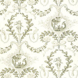 Schumacher Jester Arabesque Grisaille Wallpaper