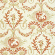 Schumacher Jester Arabesque Terra Cotta Wallpaper