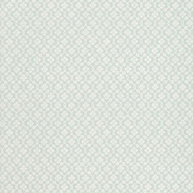 Schumacher Harbury Trellis Aqua Wallpaper