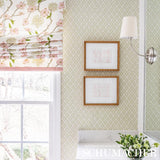 Schumacher Harbury Trellis Willow Wallpaper