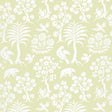 Schumacher Palm Damask Willow Wallpaper