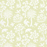Schumacher Palm Damask Willow Wallpaper