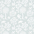 Schumacher Palm Damask Sky Wallpaper