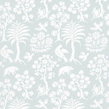 Schumacher Palm Damask Sky Wallpaper