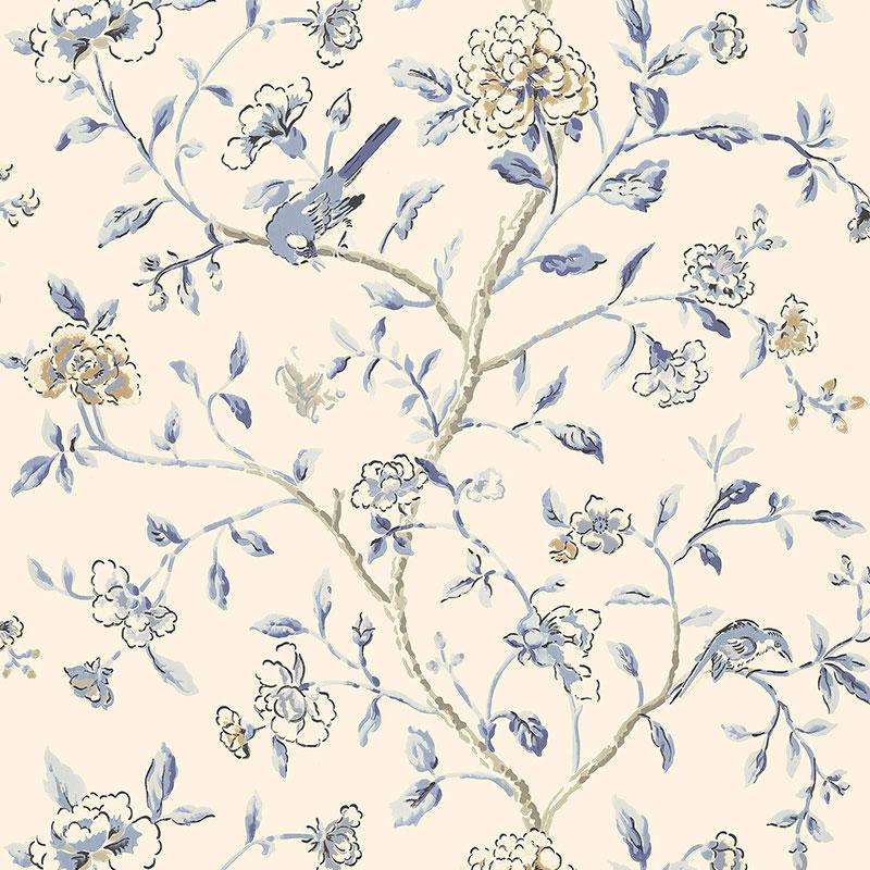 Schumacher Annabelle Vine Porcelain Wallpaper