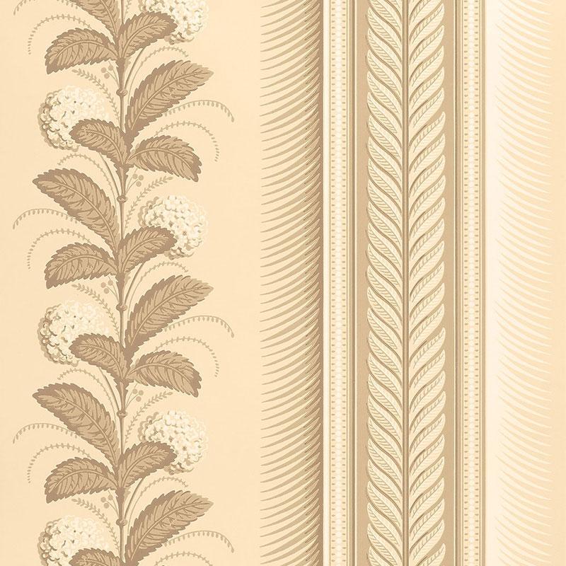 Schumacher Hydrangea Drape Fawn Wallpaper