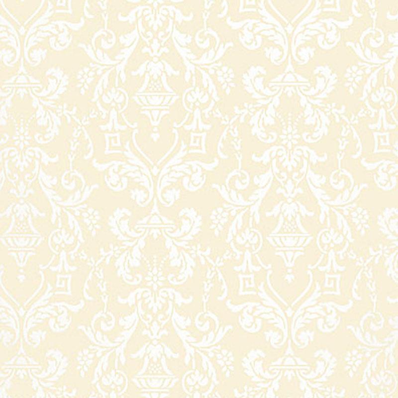 Schumacher Lido Damask Beige Wallpaper