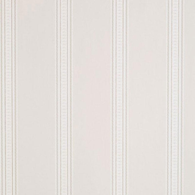 Schumacher Lorraine Stripe Limestone Wallpaper