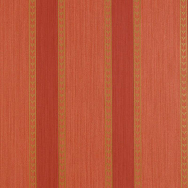 Schumacher Lansdowne Strie Stripe Coral Wallpaper