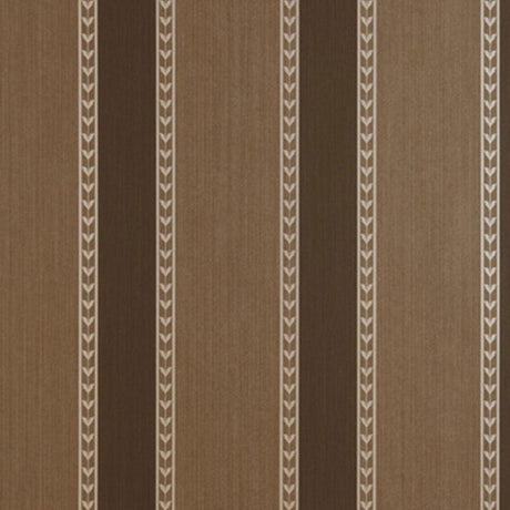 Schumacher Lansdowne Strie Stripe Truffle Wallpaper