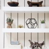 Schumacher Gabrielle Stripe Graphite Wallpaper