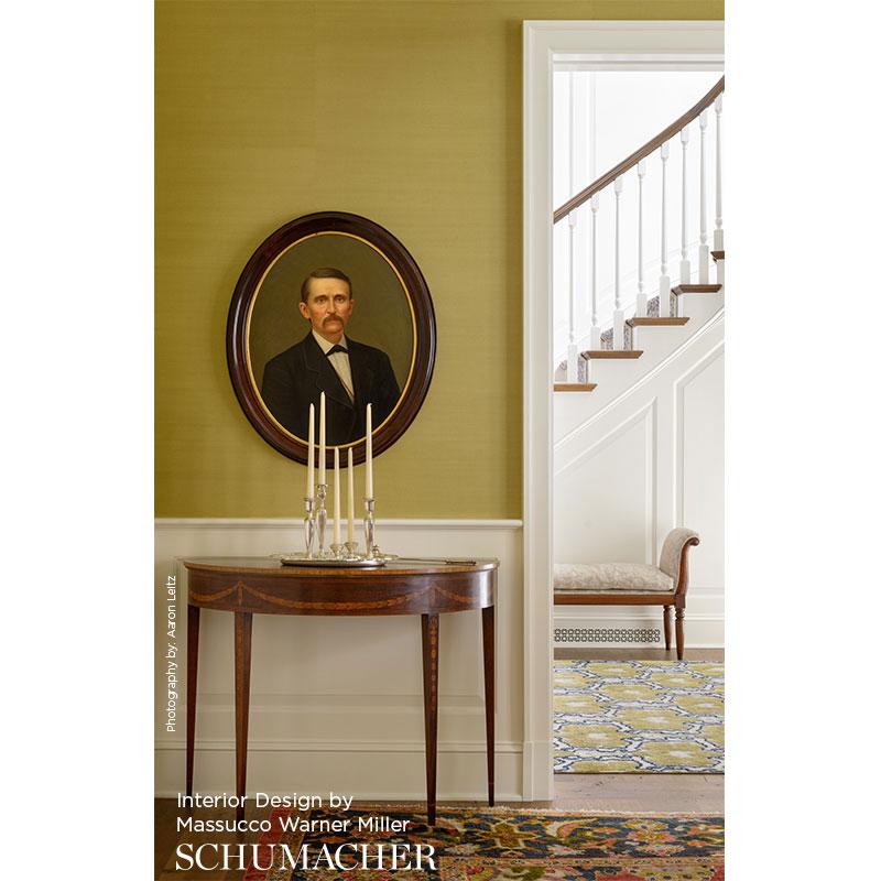 Schumacher Haruki Sisal Celery Wallpaper