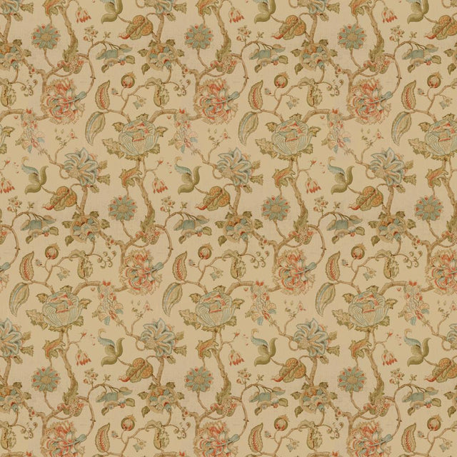 Lee Jofa TIDEWATER BLOCK CLAY/TEAL Fabric