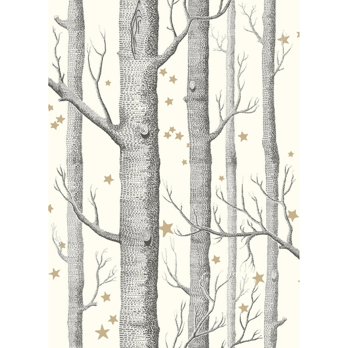 Cole & Son WOODS & STARS BLACK/WHITE Wallpaper