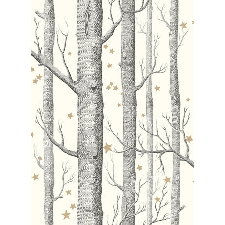 Cole & Son WOODS & STARS BLACK/WHITE Wallpaper