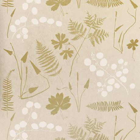 Schumacher Modern Botanical Parchment Wallpaper