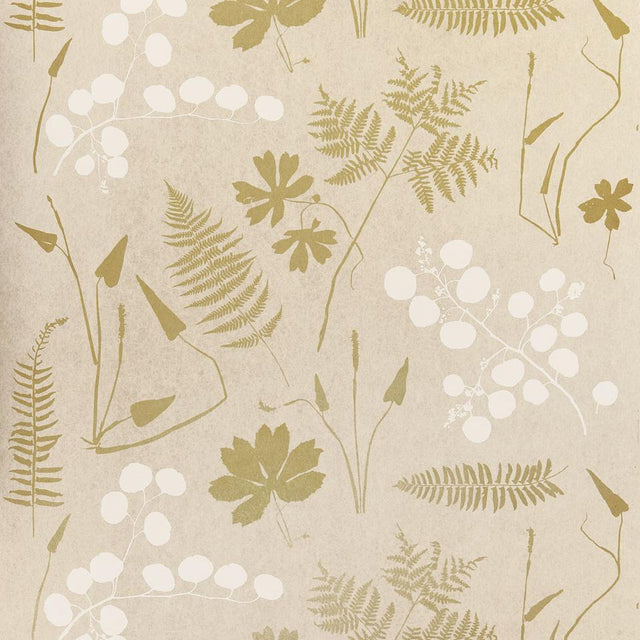 Schumacher Modern Botanical Parchment Wallpaper