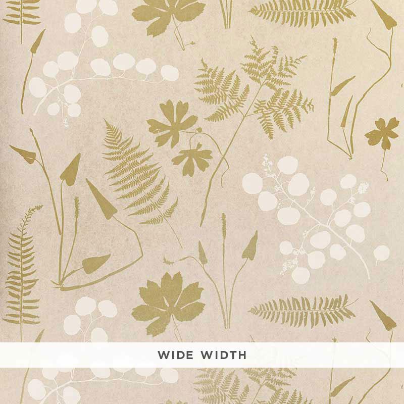 Schumacher Modern Botanical Parchment Wallpaper