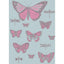 Cole & Son BUTTERFLIES & DRAGONFLIES PINK ON BLUE Wallpaper