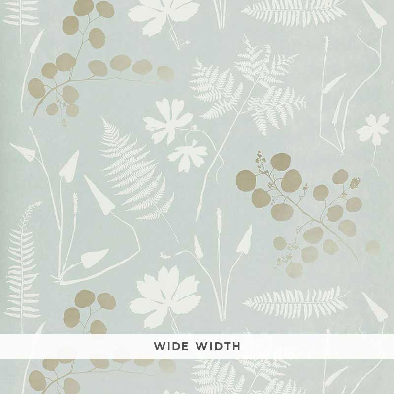 Schumacher Modern Botanical Slate Wallpaper