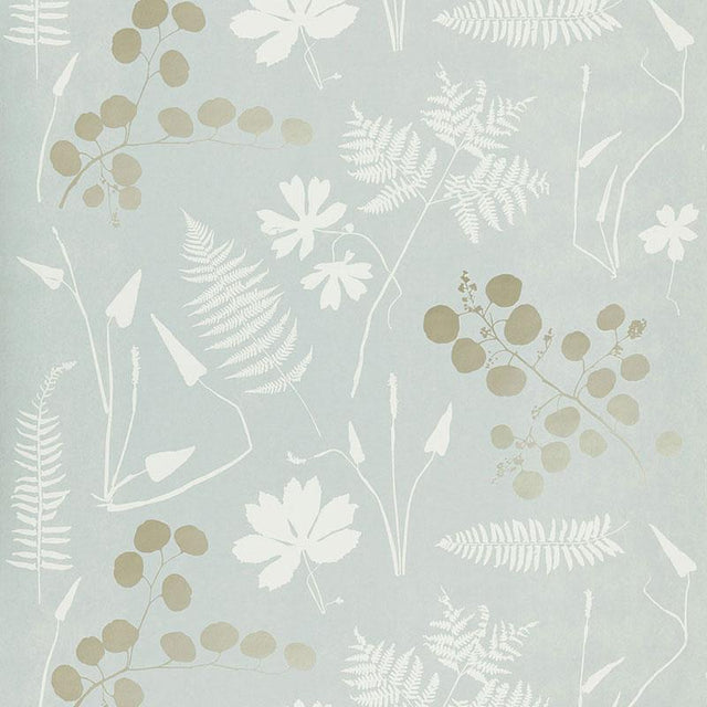 Schumacher Modern Botanical Slate Wallpaper