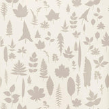 Schumacher Leaves Platinum Wallpaper