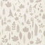 Schumacher Leaves Platinum Wallpaper
