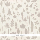 Schumacher Leaves Platinum Wallpaper