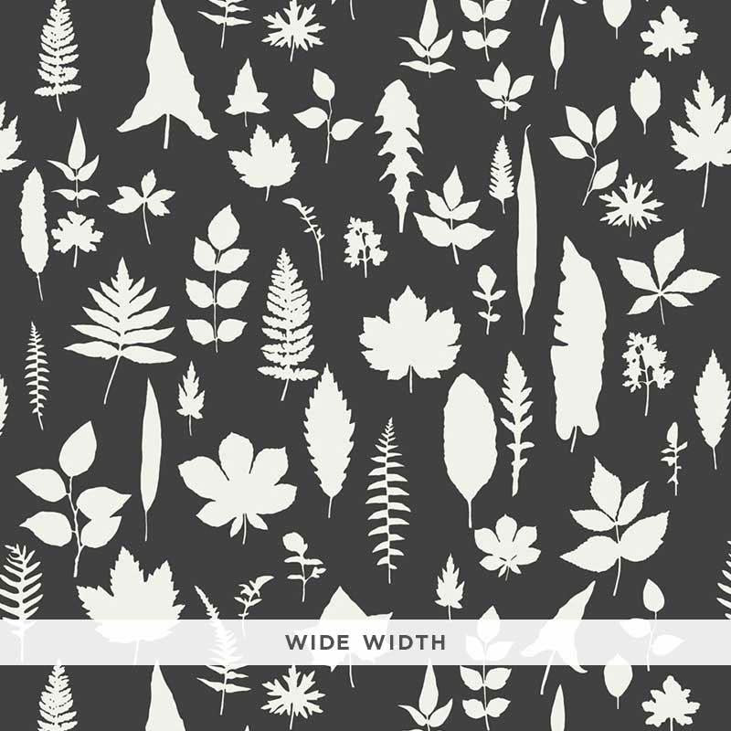 Schumacher Leaves Graphite Wallpaper