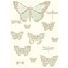 Cole & Son Butterflies & Dragonflies Duck Egg Ivry Wallpaper