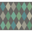 Cole & Son PUNCHINELLO TEAL ON CHAR Wallpaper