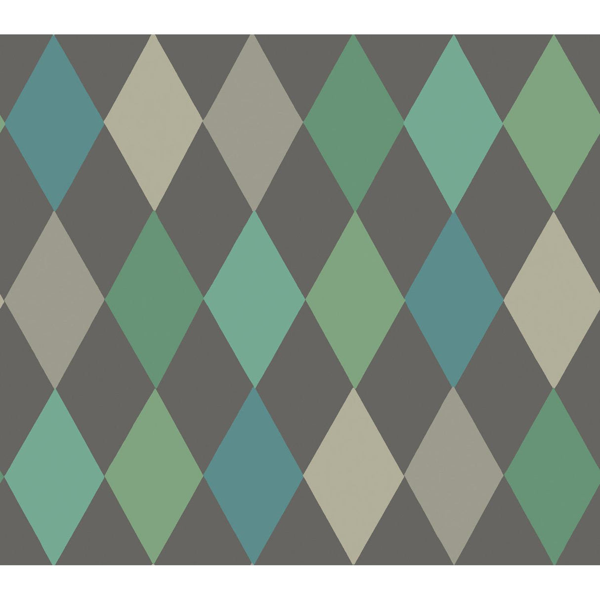 Cole & Son PUNCHINELLO TEAL ON CHAR Wallpaper