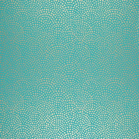 Schumacher Mosaic Turquoise Wallpaper