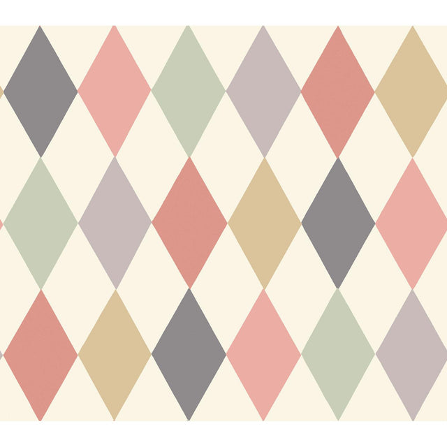 Cole & Son PUNCHINELLO CORAL & GRN Wallpaper